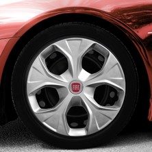 Whigor Fiat Albea 14 Inç Jant Kapağı Amblemli Gri 4 Adet 1 Takım 112