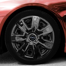 Whigor Opel Astra F 14 Inç Jant Kapağı Amblemli Piano Black 4'lü Set 205