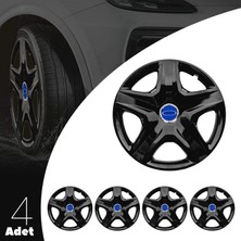 Ford Custom 16 Inç Jant Kapağı Amblemli Piano Black 4'lü Set 203