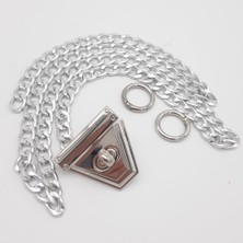 Angel Çanta Aksesuar Gümüş Renk Orta Kalınlık Zincir Set No:36