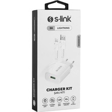 S-link SL-EC10L 1100MA Lightning Şarj Aleti - Beyaz