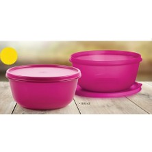 Tupperware Buzdolabı Saklama Kabı 2'li Mor Şeker Kap 1.5 Lt Hsgl