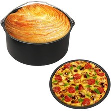 Lyle 7 Inç Fritöz Aksesuarları Kek Kovası Pizza Tavası 2 Parça