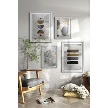 Özcanlar Çerçeve Çerçeveli Tablo Dekorasyon Ev Dekoru Oturma Odası Yatak Odası Nötr Soyut Modern Sanat ÖZC-451