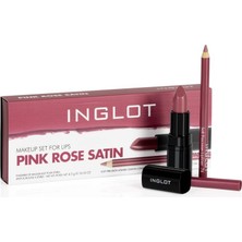 Inglot Gül Pembesi Saten Dudak Makyaj Seti