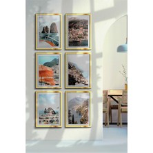 Özcanlar Çerçeve Çerçeveli Tablo Dekorasyon Ev Dekoru Modern Sanat Sahil Baskısı Italya Duvar Sanatı Tatil Holiday ÖZC-452