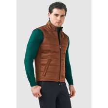 Pierre Cardin Erkek Suni Deri Yelek