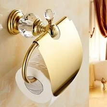 Xinh Kağıt Tutucular Kristal Katı Pirinç Altın - Krom Kağıt Rulo Tuvalet Kağıdı Tutucu Banyo Aksesuarları (Yurt Dışından)