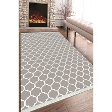 Napoli Home Baskılı Modern Desenli Kaymaz Tabanlı Yıkanabilir Şık Salon Halısı Mutfak Halısı ve Yolluk NH-HT-547