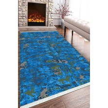 Napoli Home Dijital Baskılı Kaymaz Taban Yıkanabilir Modern Salon Halısı Mutfak Halısı ve Yolluk NH-HT-1325