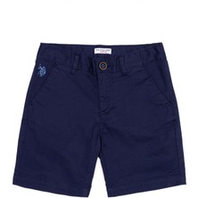 U.S. Polo Assn. Erkek Çocuk Lacivert Dokuma Şort Günlük Kullanım için Hafif Kumaş 50246276-VR033