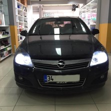 Oto h.i.t. Opel Astra H Uzun Farlar Için Uyumlu Şimşek Etkili LED Xenon Beyaz Far Ampulü