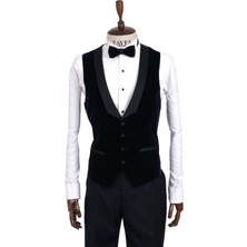 Zayfa Lacivert Slim Fit Kadife Yaka Smokin Damatlık