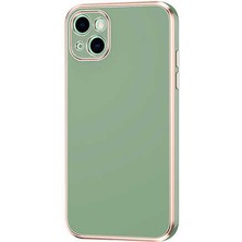 Kvy Iphone 13 Parlak Kenarlı Bark Silikon Kılıf Ekran Koruyucu