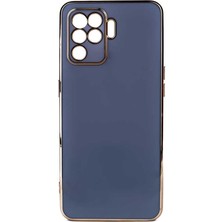 Kvy Oppo Reno 5 Lite Parlak Kenarlı Bark Silikon Kılıf