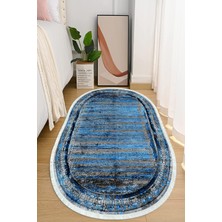 Napoli Home Dijital Baskılı Kaymaz Taban Yıkanabilir Oval Salon  Halısı Mutfak Halısı ve Yolluk NHO-HT-966