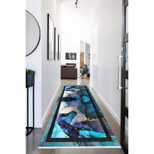 Napoli Home Dijital Baskılı Kaymaz Taban Yıkanabilir Modern Desenli Koridor Halısı Yolluk NHU-HS-237