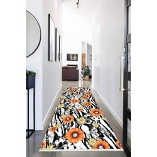 Napoli Home Dijital Baskılı Kaymaz Taban Yıkanabilir Modern Desenli Koridor Halısı Yolluk NHU-HS-359