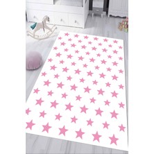 Napoli Home Dijital Baskılı Kaymaz Tabanlı Yıkanabilir Yıldızlı Çocuk Odası Halısı NHÇ-HT-1129