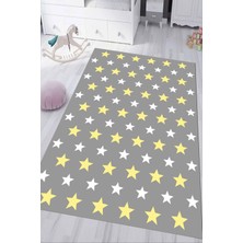 Napoli Home Dijital Baskılı Kaymaz Tabanlı Yıkanabilir Yıldızlı Çocuk Odası Halısı NHÇ-HT-1126