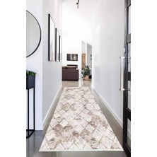Napoli Home Dijital Baskılı Kaymaz Taban Yıkanabilir Modern Desenli Koridor Halısı Yolluk NHU-HT-202