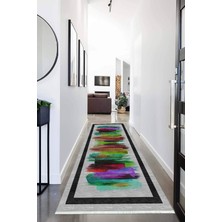 Napoli Home Dijital Baskılı Kaymaz Taban Yıkanabilir Modern Desenli Koridor Halısı Yolluk NHU-HS-251