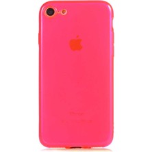 Caseart Apple iPhone Se 3 2022 Kapak Kamera Korumalı Neon Renkli Silikon Kılıf - Neon Pembe