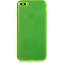 Caseart Apple iPhone 8 Plus Kapak Kamera Korumalı Neon Renkli Silikon Kılıf - Neon Sarı