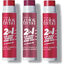 Avon Color Trend Dudak ve Yanak Için Renklendirici Üçlü Stik Paketi