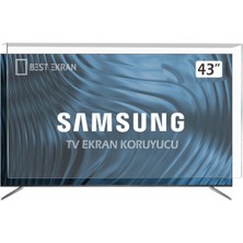 Best Ekran Samsung 43TU8000 Tv Ekran Koruyucu - Samsung 43" Inç Tv Ekran Koruyucu Şeffaf Paneli