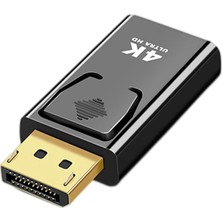 Fugar Altın Kaplama Displayport - HDMI Adaptörüne Monitör Pc İçin Yüksek Hız 4K Gecikme Yok (Yurt Dışından)