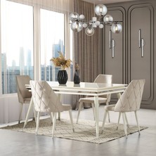 Eymense Rosa Yemek Masa Takımı Silver