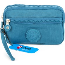 Nemo Bags Cüzdan Suya Dayanıklı Klinkır 3 Gözlü Bilekli Ön Fermuarlı