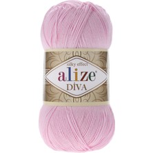 Alize 5 Adet Diva Merserize Ince Ip Yazlık Bikini Bustiyer Bluz Örgü Ipi 291 Pembe