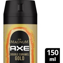 Axe Magnum Erkek Deodorant & Bodyspray Double Caramel Gold Hazzın Kokusu 150 ml