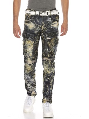 Cipo & Baxx CD494 Sunburst Rockstar Kargo Motorcu Erkek Pantolon