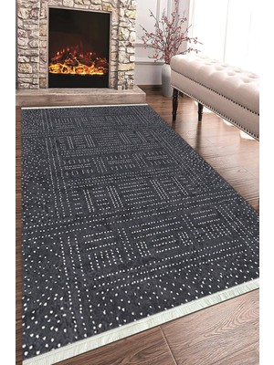 Napoli Home Baskılı Modern Desenli Kaymaz Tabanlı Yıkanabilir Şık Salon Halısı Mutfak Halısı ve Yolluk NH-HT-414