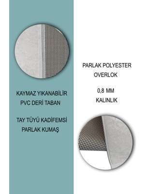 Napoli Home Baskılı Modern Desenli Kaymaz Tabanlı Yıkanabilir Şık Salon Halısı Mutfak Halısı ve Yolluk NH-HT-566