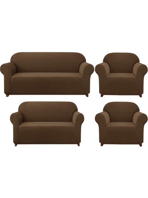 Elgeyar Likrali Koltuk, Kanepe, Çekyat Örtüsü  Lastikli, Pitikare Desen3+2+1+1