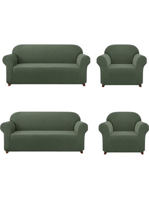 Elgeyar Likrali Koltuk, Kanepe, Çekyat Örtüsü  Lastikli, Pitikare Desen3+3+1+1