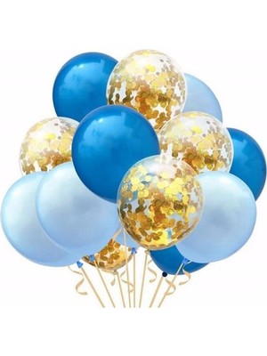 Best Parti Konfetili Gold Balon Seti