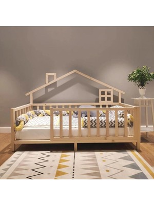 Baby Kinder Luxury Montessori Doğal Bebek ve Çocuk Karyolası