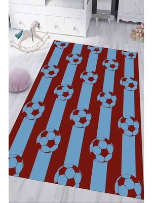 Napoli Home Dijital Baskılı Kaymaz Tabanlı Yıkanabilir Taraftar Çocuk Odası Halısı NHÇ-HP-667