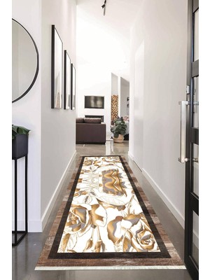 Napoli Home Dijital Baskılı Kaymaz Taban Yıkanabilir Modern Desenli Koridor Halısı Yolluk NHU-HS-290