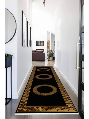 Napoli Home Dijital Baskılı Kaymaz Taban Yıkanabilir Modern Desenli Koridor Halısı Yolluk NHU-HS-415