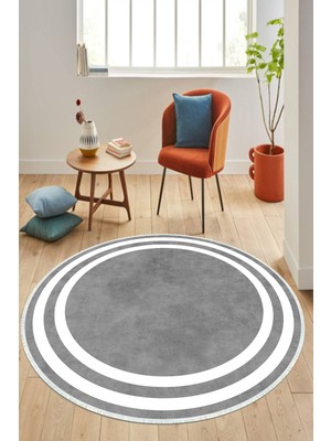 Napoli Home Dijital Baskılı Kaymaz Taban Yıkanabilir Yuvarlak Salon Halısı ve Mutfak Halısı NHY-HT-530