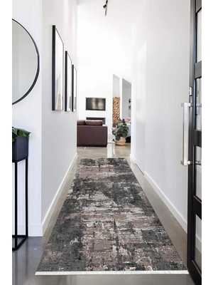 Napoli Home Dijital Baskılı Kaymaz Taban Yıkanabilir Modern Desenli Koridor Halısı Yolluk NHU-HY-1105