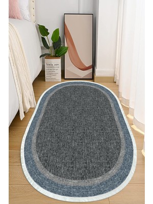 Napoli Home Dijital Baskılı Kaymaz Taban Yıkanabilir Oval Salon  Halısı Mutfak Halısı ve Yolluk NHO-HT-231