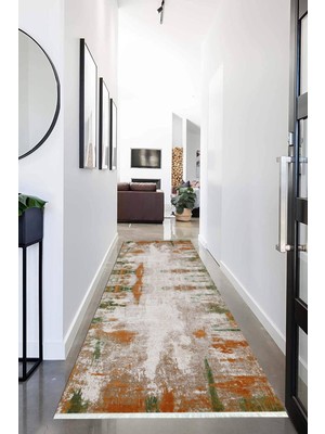 Napoli Home Dijital Baskılı Kaymaz Taban Yıkanabilir Modern Desenli Koridor Halısı Yolluk NHU-HT-714