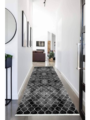 Napoli Home Dijital Baskılı Kaymaz Taban Yıkanabilir Modern Desenli Koridor Halısı Yolluk NHU-HS-366